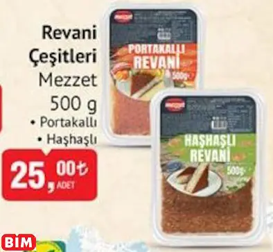 MEZZET   REVANİ ÇEŞİTLERİ